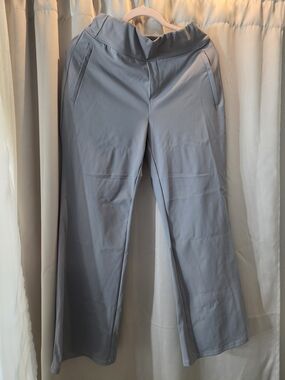 Light Gray Wide-Leg Trousers